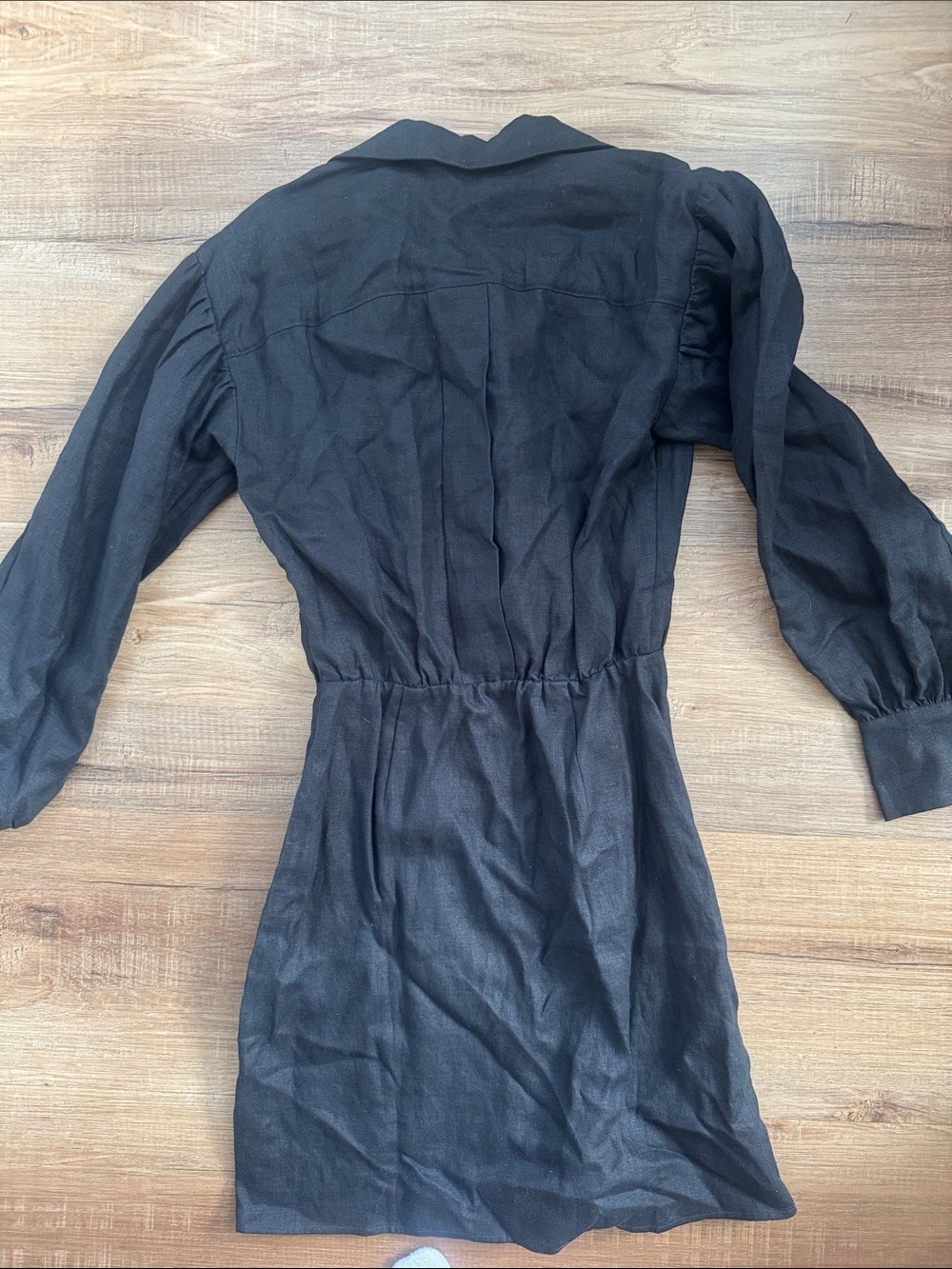 & Other Stories linen mini shirt dress black NWT Size 0 - Picture 7 of 7